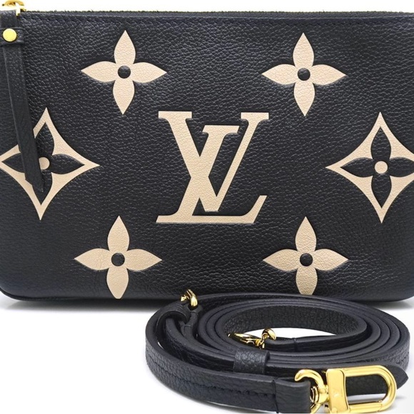 💎AUTHENTIC NWT💎 Louis Vuitton calfskin double zip empriente pochette w/box/bag - Picture 3 of 16